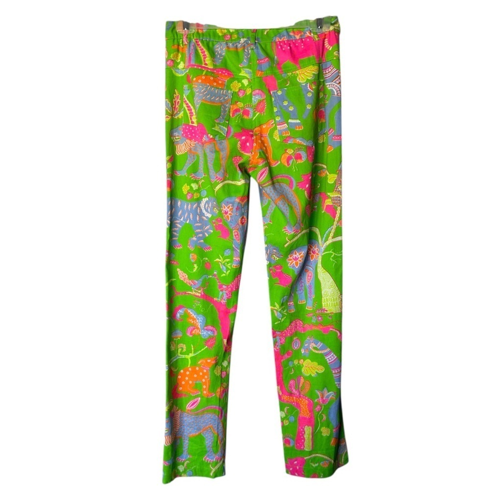 NWT Gretchen Scott Gripe Less Stretch Jeans Animal Kingdom Colorful Size 0/2 - Picture 2 of 13